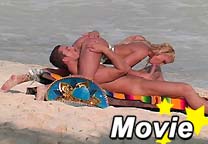 Shelby Bell and her kinky friends. And she's even wilder on the beach